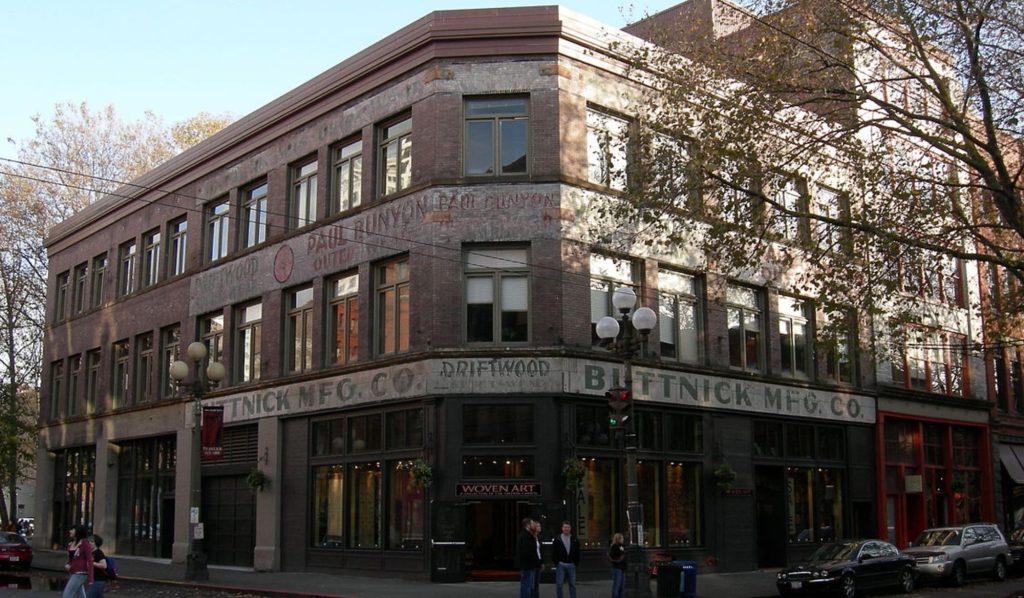 Brick Building in Pioneer Square Seattle