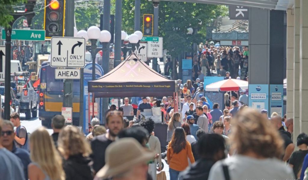 Seattle Workers Commute Downtown