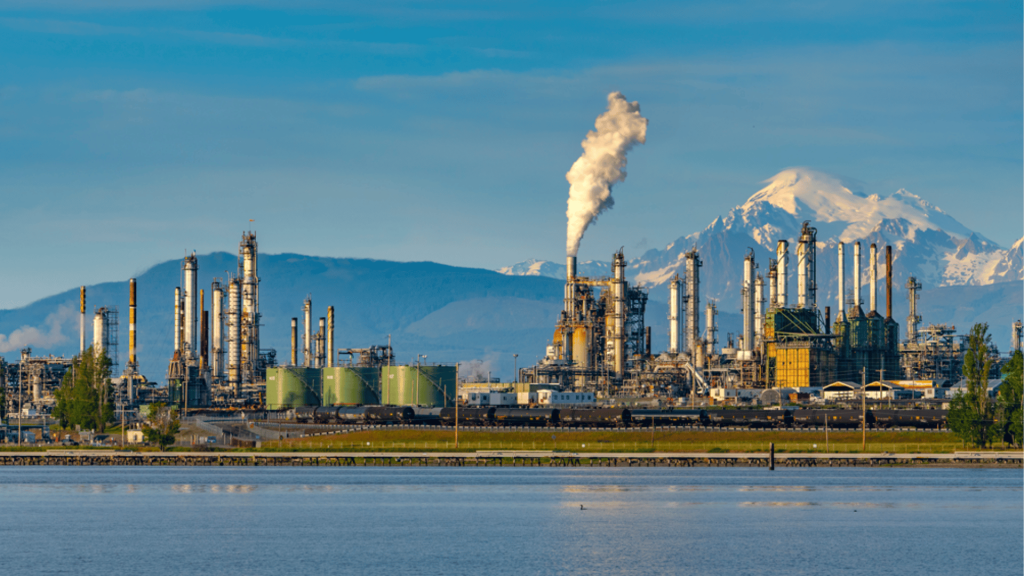 powerplant-in-front-of-mountains-with-blue-sky